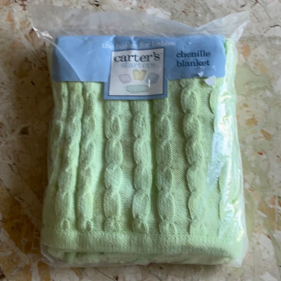 Carter’s chenille blanket, NWT, green - Picture 1 of 2